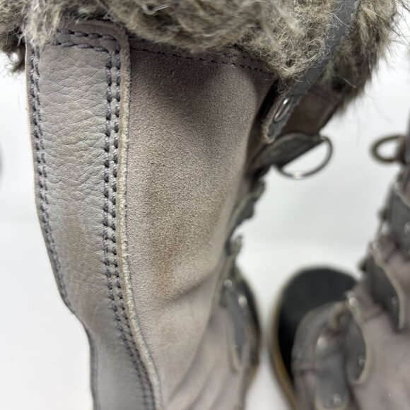 Sorel Joan of Arctic tall boots grey 11 women suede waterproof faux fur - Picture 8 of 14